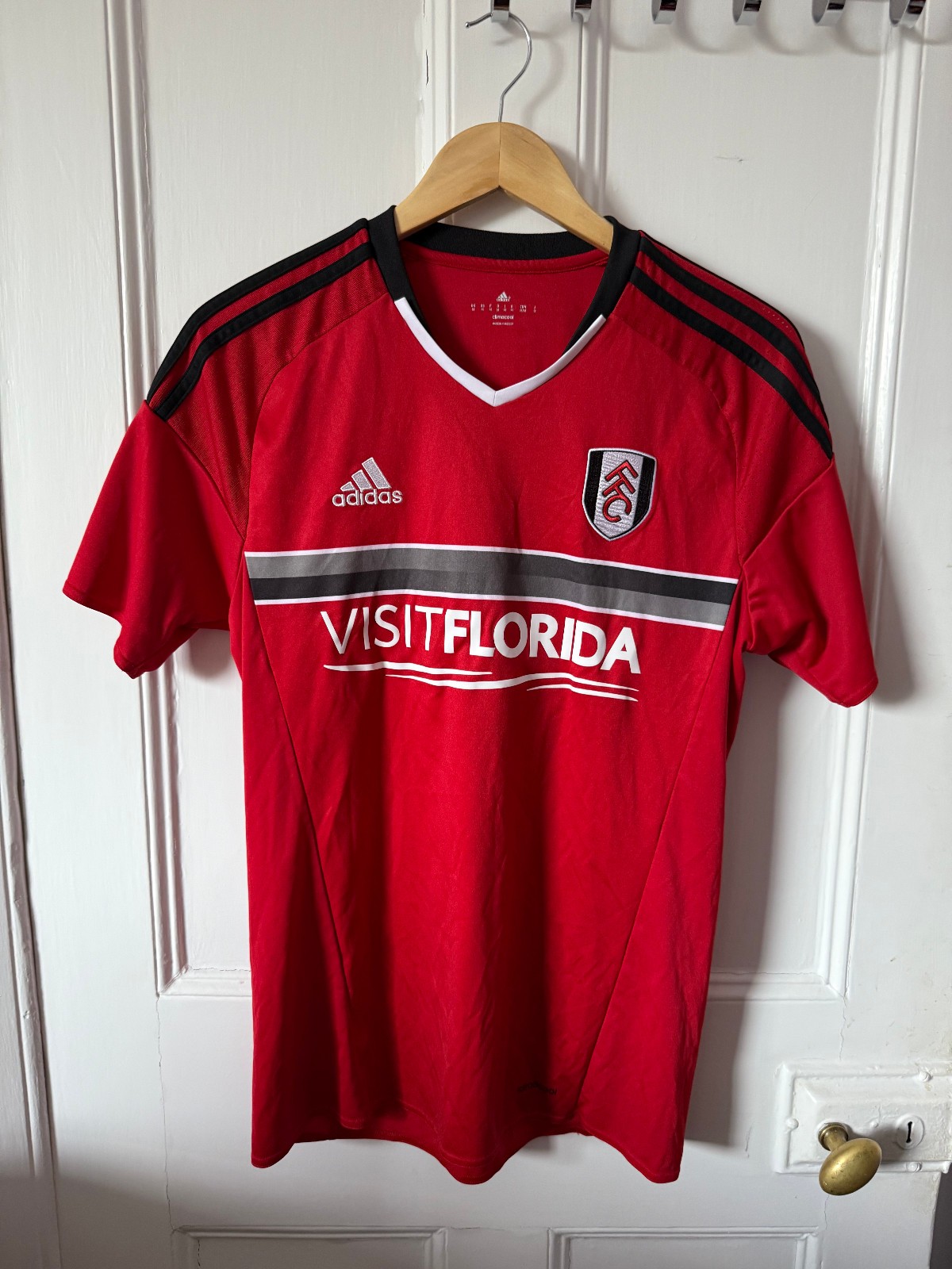 Fulham FC Adidas 2015/2016 Red Visit Florida Medium #8 Mens Football Shirt for sale on Ebay