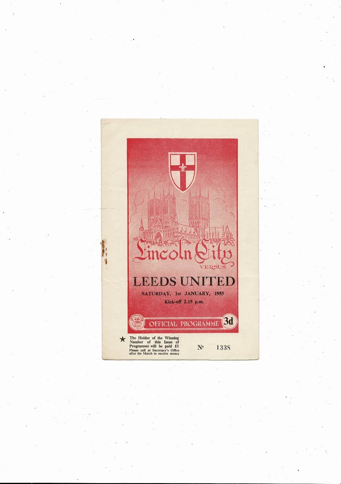 1954/55 Lincoln City v Leeds United Football Programme for sale on Ebay