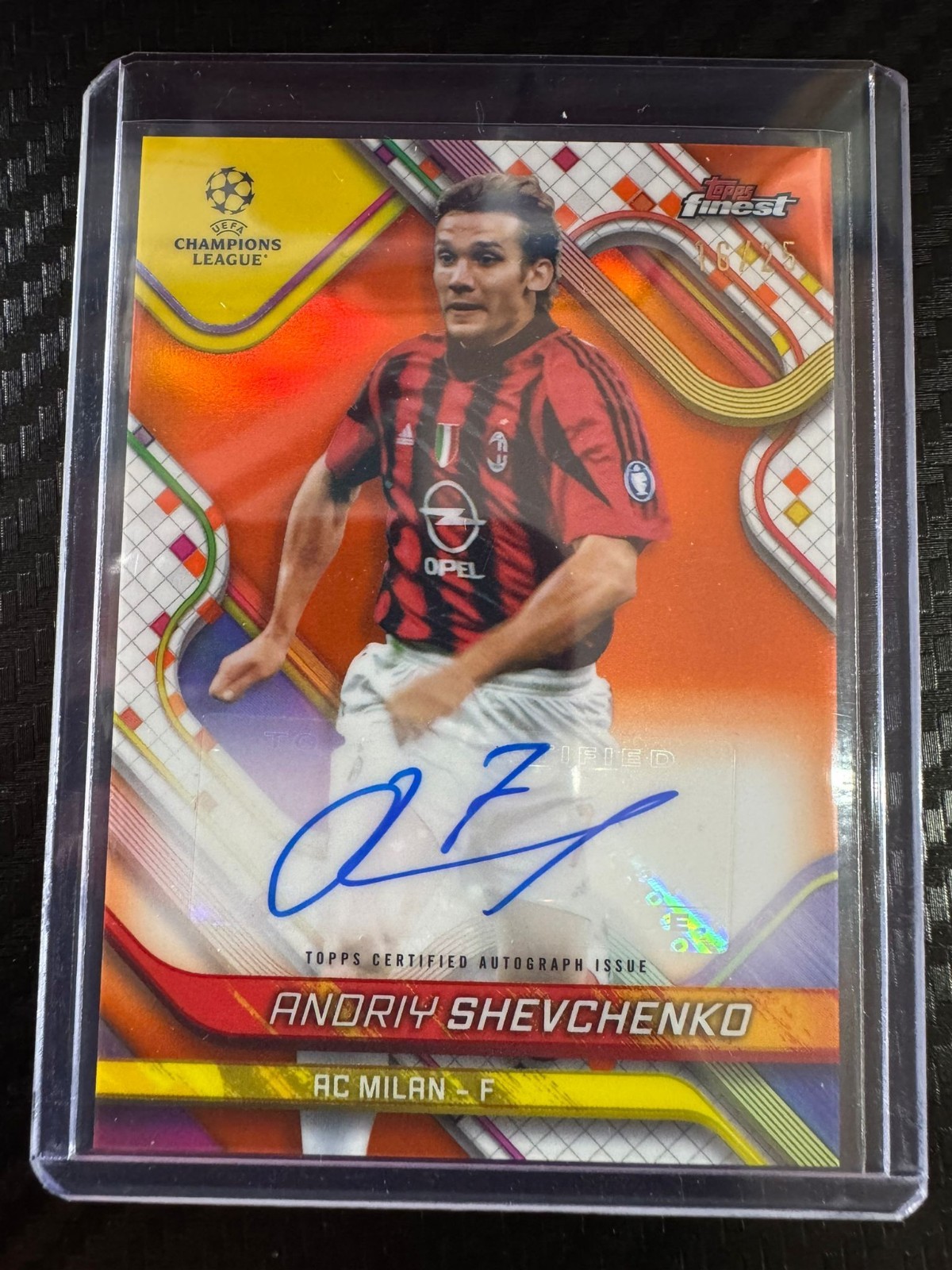 Andriy Shevchenko /25 Auto Ukraine Chelsea AC Milan Topps Finest for sale on Ebay