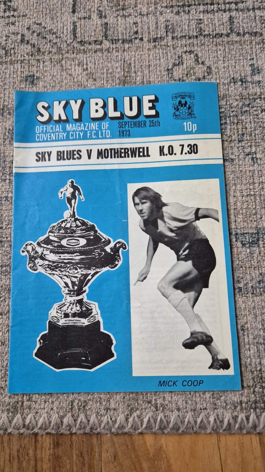 1973 Coventry City v Motherwell Texaco Cup for sale on Ebay