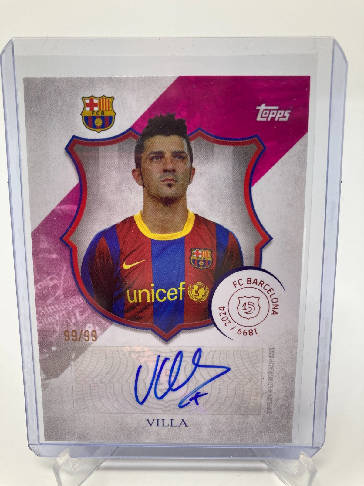 TOPPS BARCELONA 125TH ANNIVERSARY 24/25 DAVID VILLA BARCELONA AUTO 99/99. for sale on Ebay