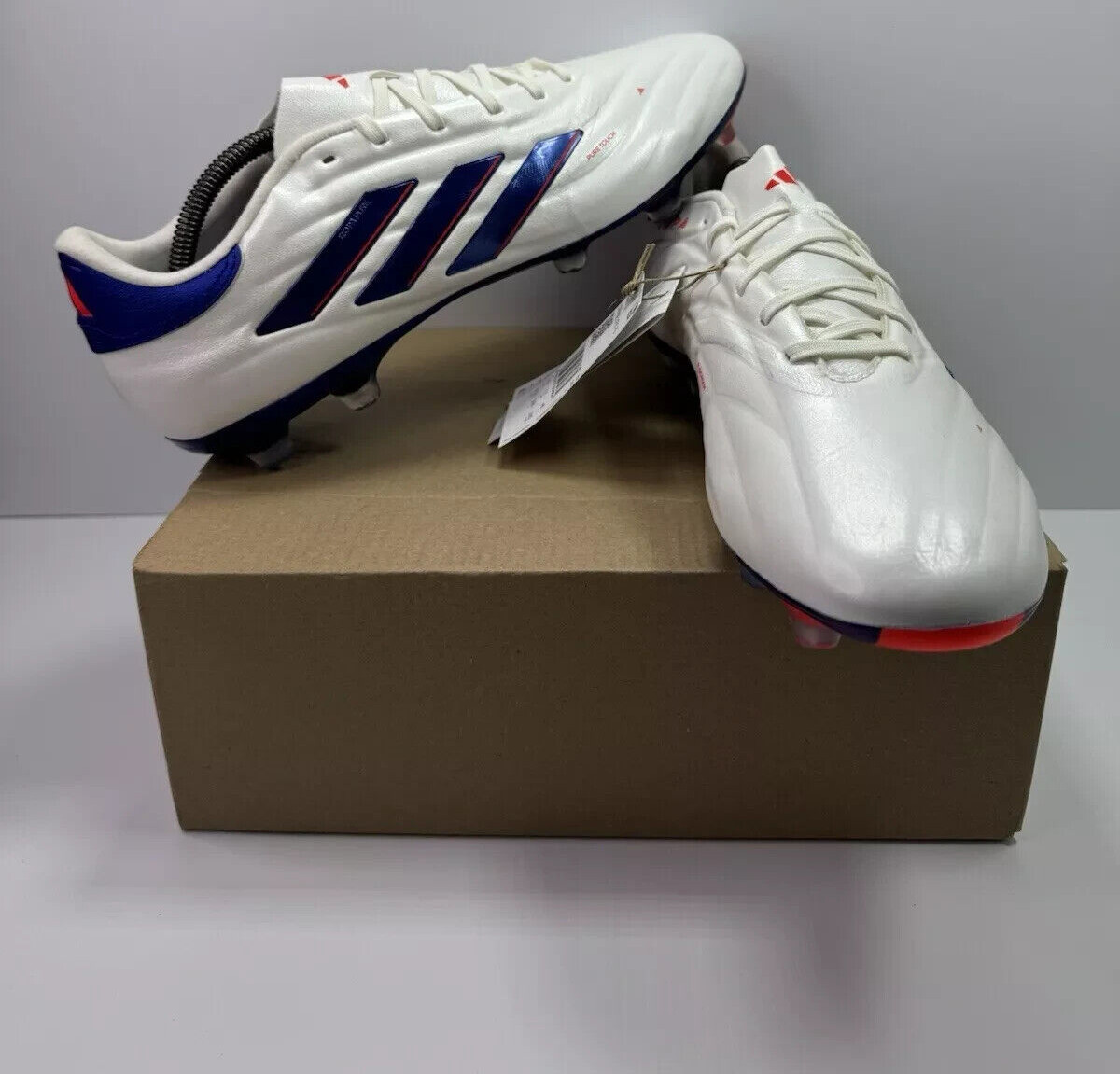 Adidas Copa Pure 2 Pro FG Football Boots - White / Blue - Size UK 11 - IG6405 for sale on Ebay