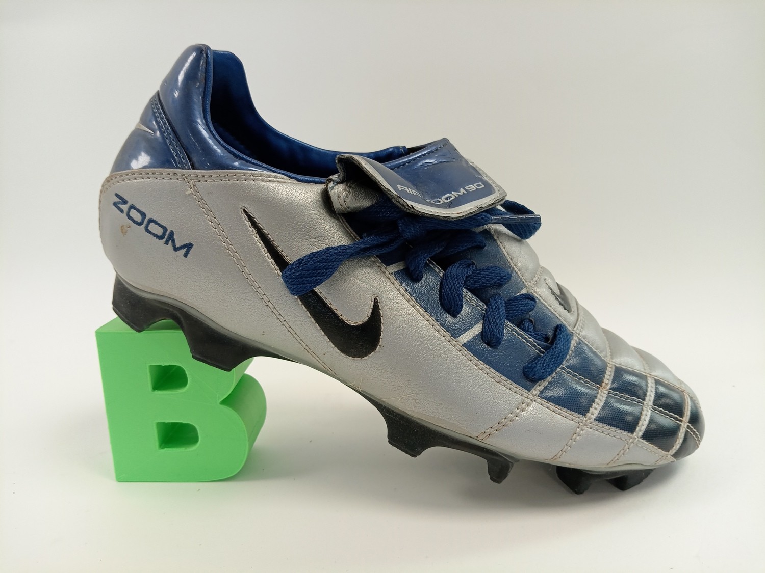Vintage Nike Air Zoom 90 SG Football Boots Size UK Size 7 Blue / Silver Preowned for sale on Ebay