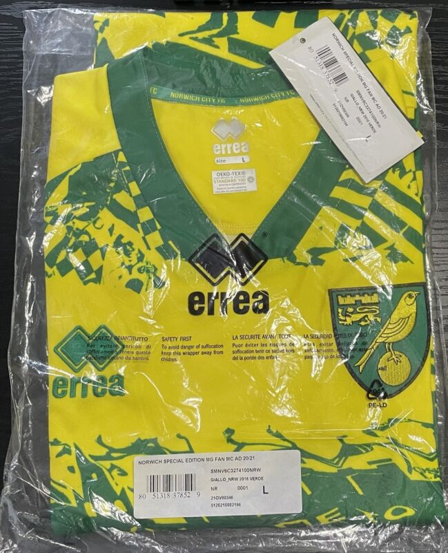 Norwich City 'For The Fans' Shirt, Large, BNWT, 2020/21 Season for sale on Ebay