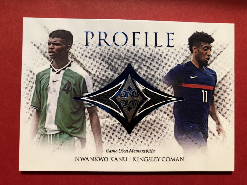 Futera Profile Dual Match Worn Patch Kanu Kingsley Coman West Brom Juventus /10 for sale on Ebay