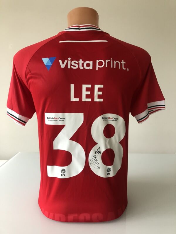 Signed Elliot Lee Wrexham 2023/24 Shirt for sale on Ebay