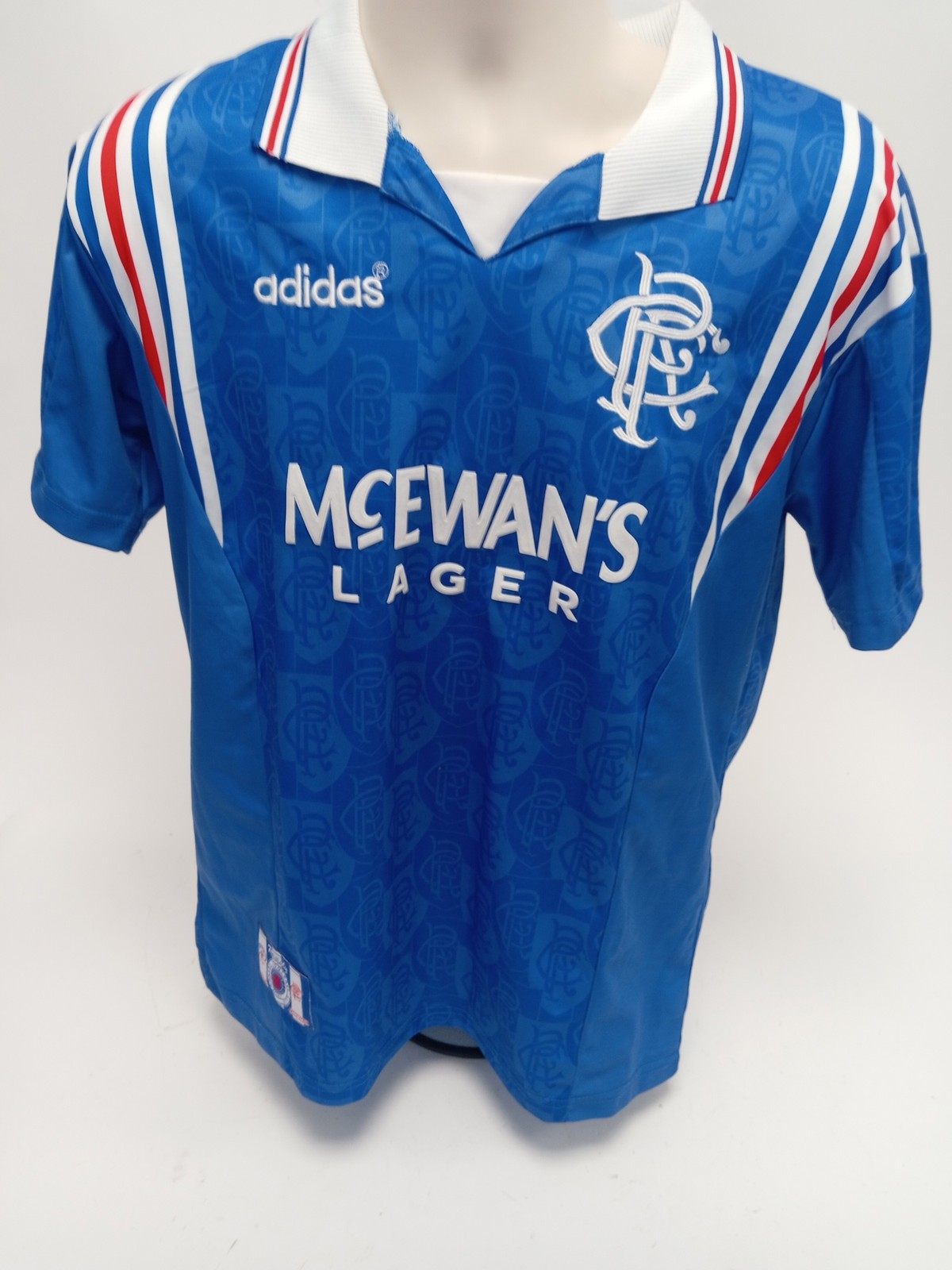 Vintage Rangers FC 90s Home Shirt McCoist 9 Adidas Size M for sale on Ebay