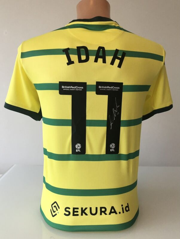 Signed Adam Idah Norwich City 2023/24 Shirt for sale on Ebay