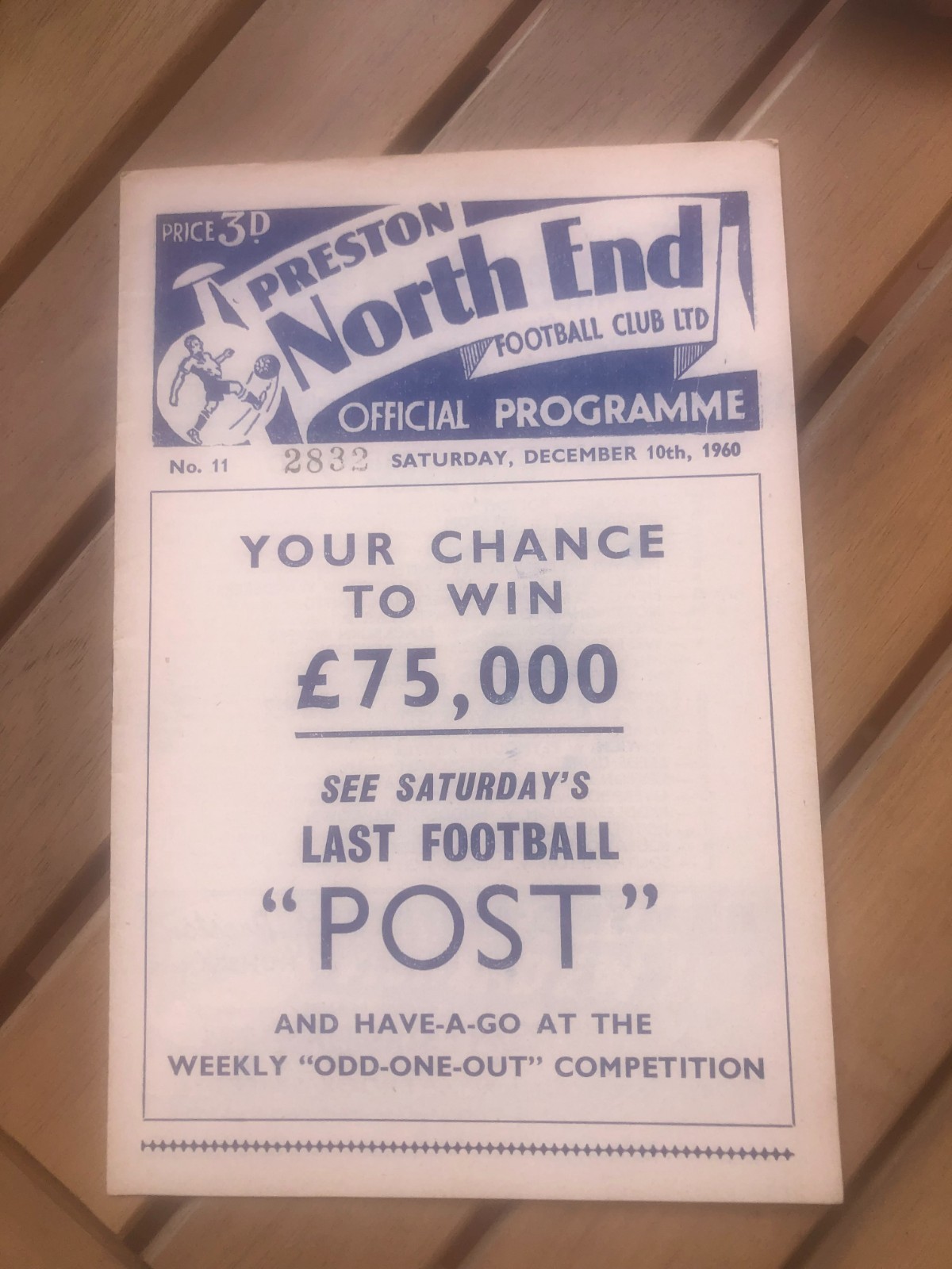 1960/61 Preston North End v Tottenham Hotspur  for sale on Ebay