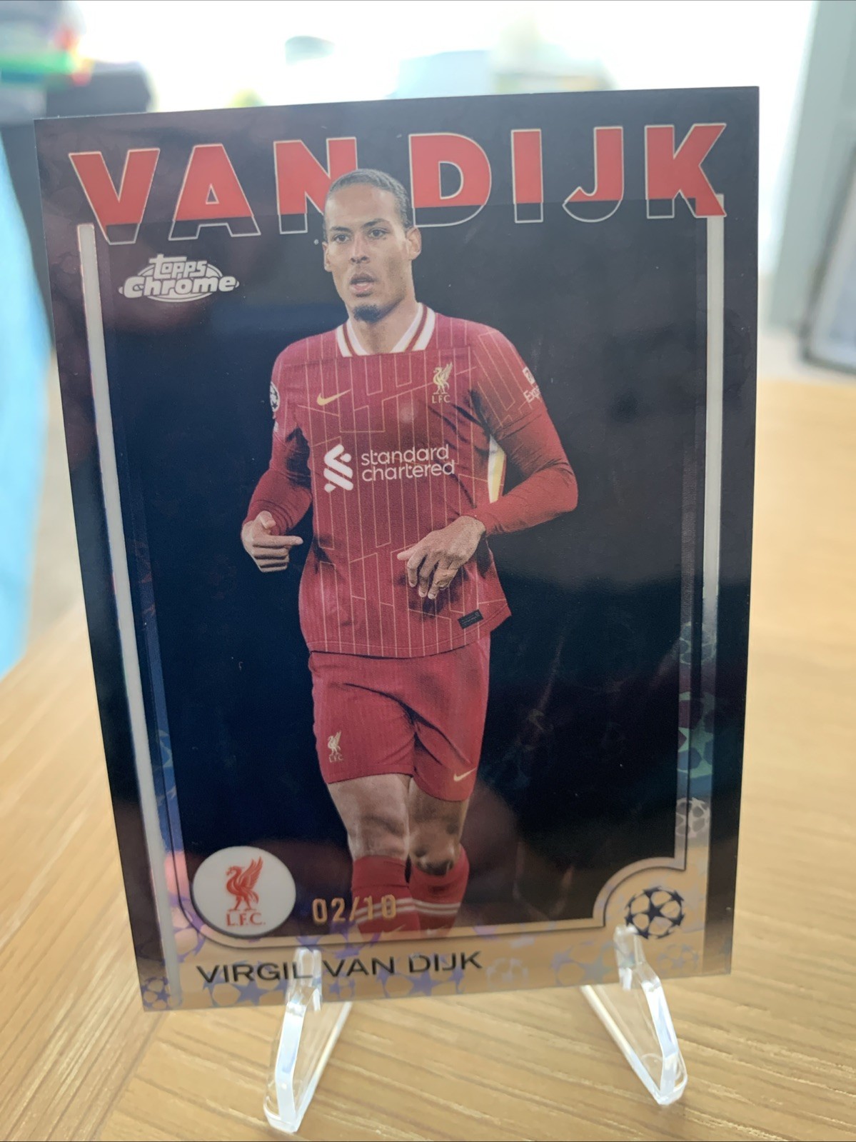 Topps Chrome Virgil Van Dijk 2024-25 Liverpool Black/10 for sale on Ebay