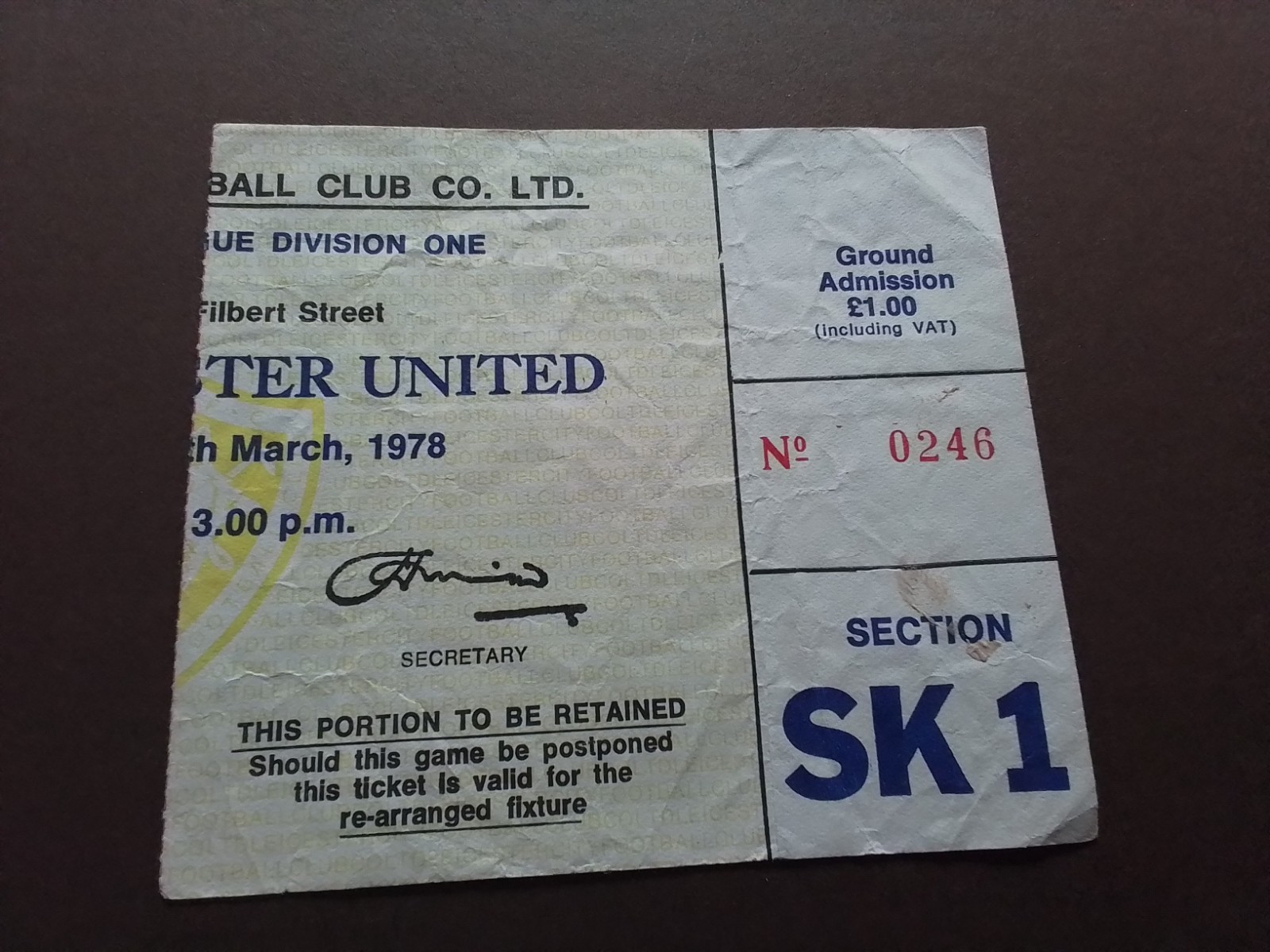 Leicester City v Manchester United Division One 1977/8 for sale on Ebay