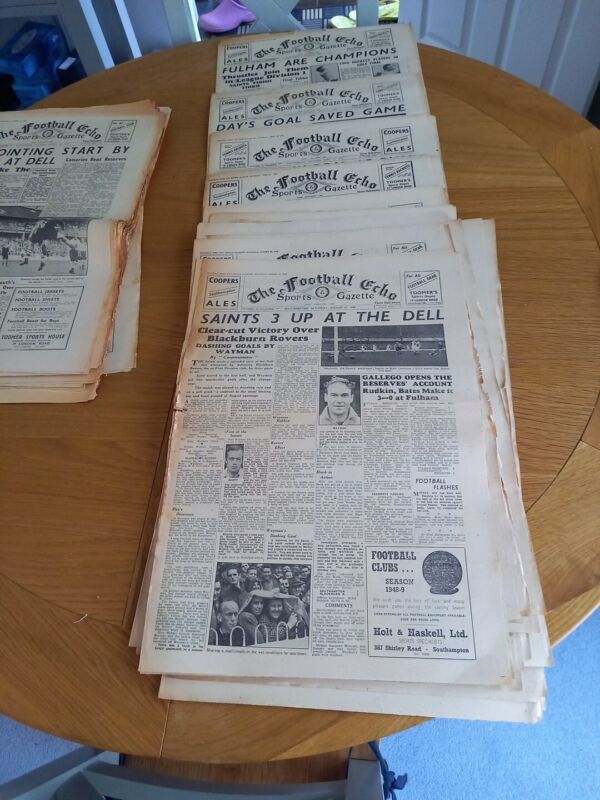 Football Echo SOUTHAMPTON 1948/49/50 .66 Copies In Total for sale on Ebay