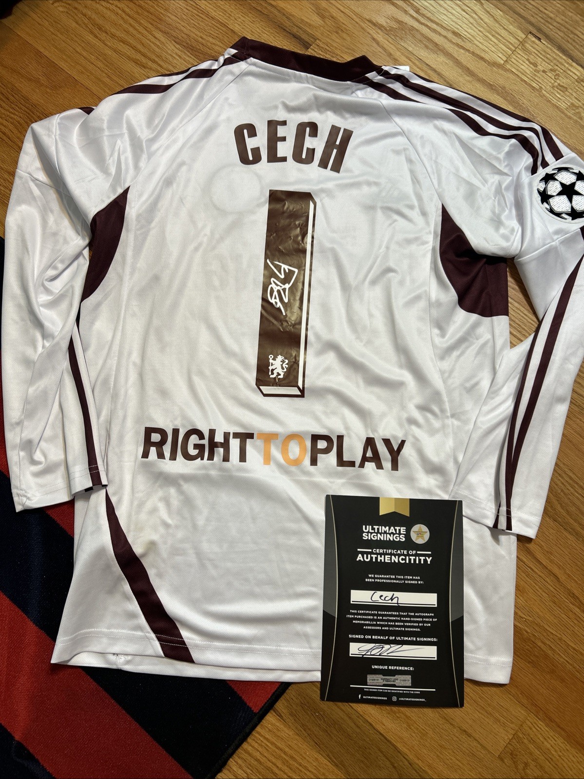Chelsea Petr Cech Champions Final signed Auto Autograph shirt US COA  - D07 for sale on Ebay