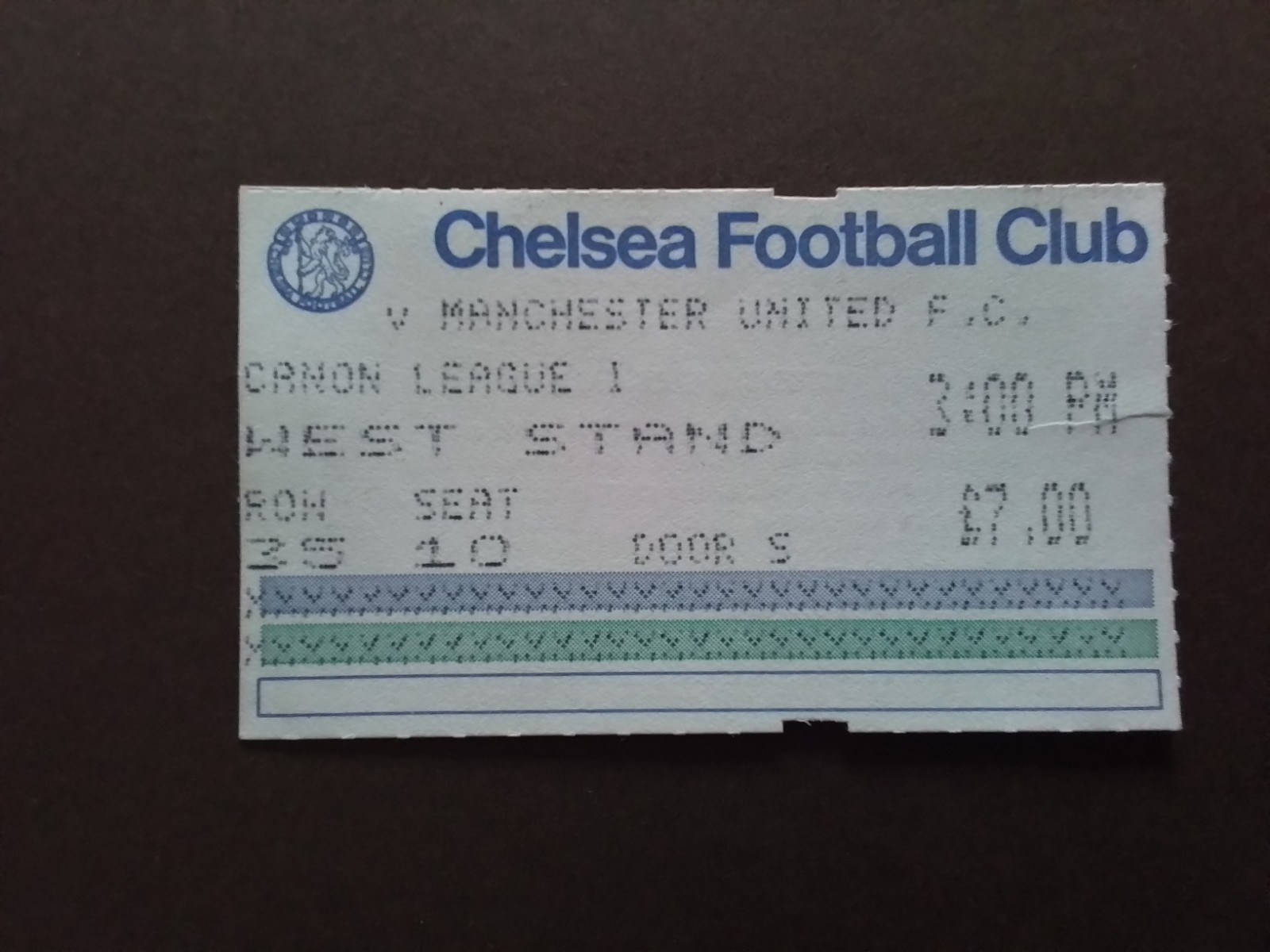Chelsea v Manchester United Division One 1984/5 for sale on Ebay
