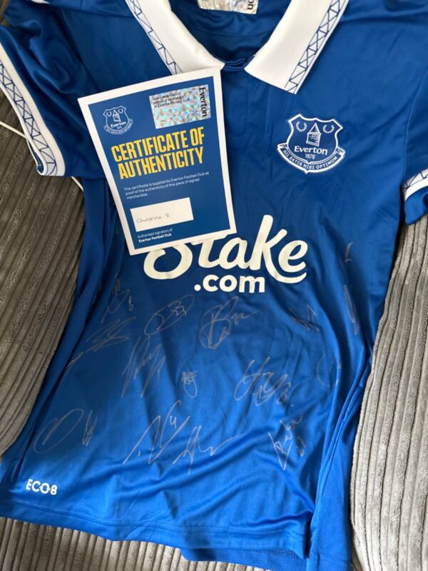 Official signed football shirt everton for sale on Ebay