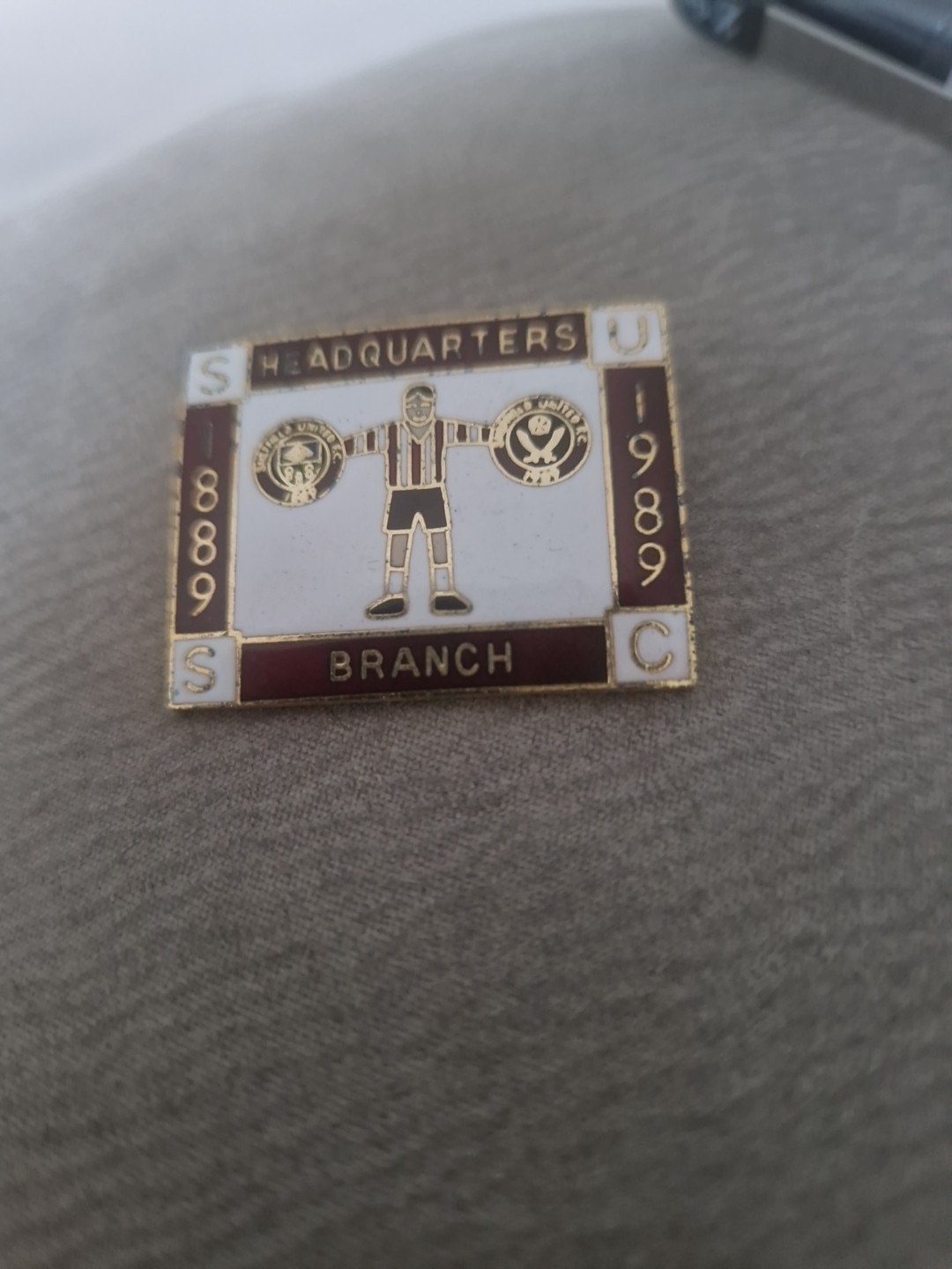 Sheffield United Supporters Club Badge 1989 Headquarters Branch for sale on Ebay