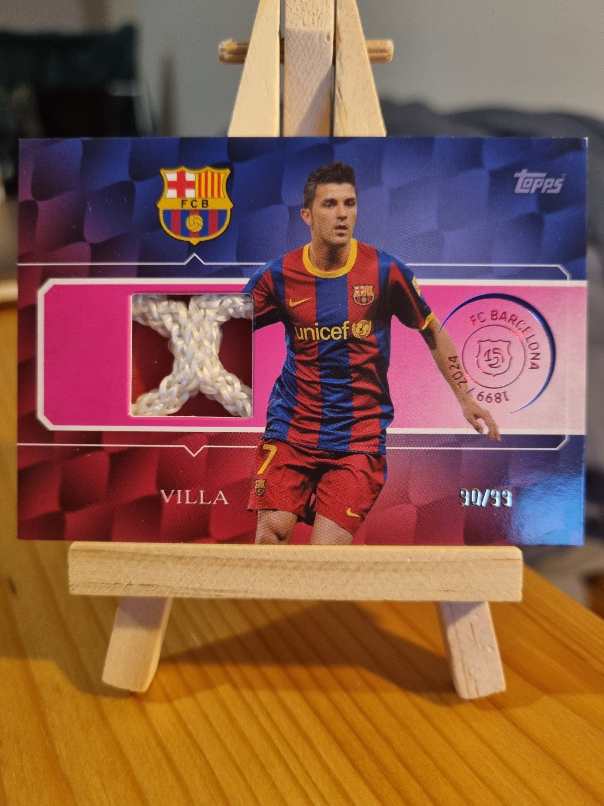 David Villa Goal Net Relic /99 Topps FC Barcelona 125 Anniversary  for sale on Ebay