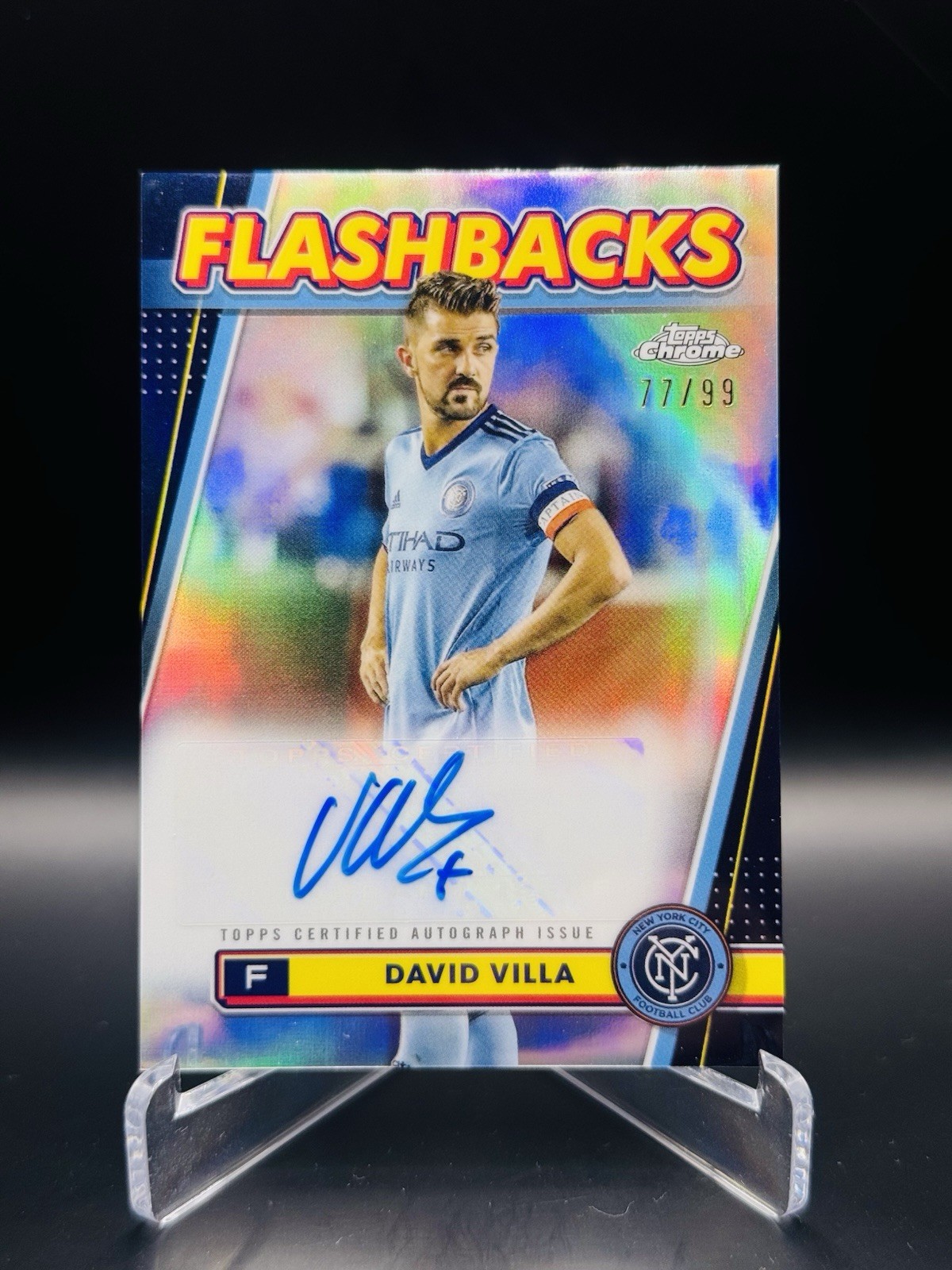 2024-25 Topps Chrome MLS - David Villa /99 - Flashbacks Auto New York #FA-DV for sale on Ebay