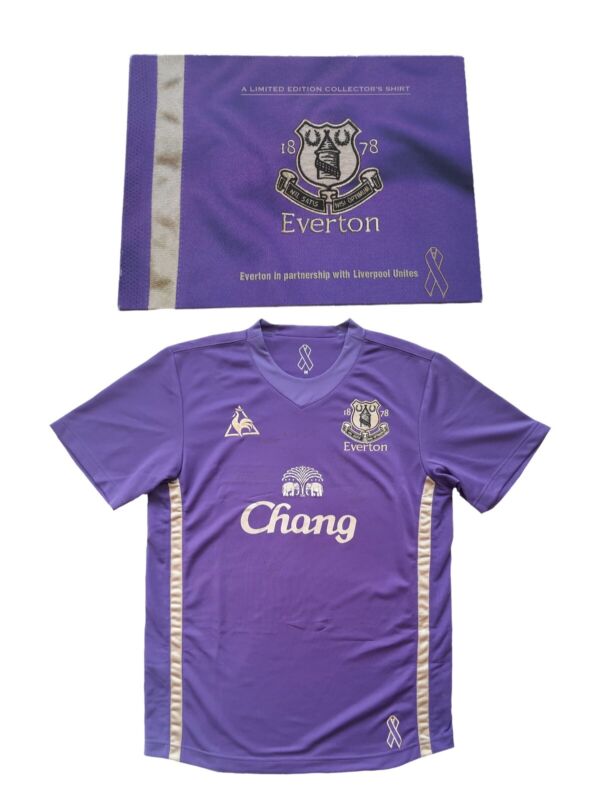 Everton 2009-2010 Boxed Special Edition Signed Third Football Shirt -Size Medium for sale on Ebay