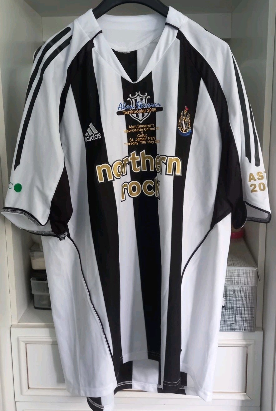ALAN SHEARER TESTIMONIAL SHIRT.  NEWCASTLE UNITED  v  CELTIC.  11/05/06.  XXL. for sale on Ebay