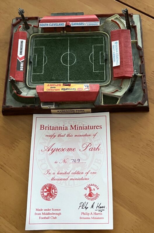 Limited Edition Middlesbrough FC Ayresome Park Miniature/model No 769 Of 1000  for sale on Ebay