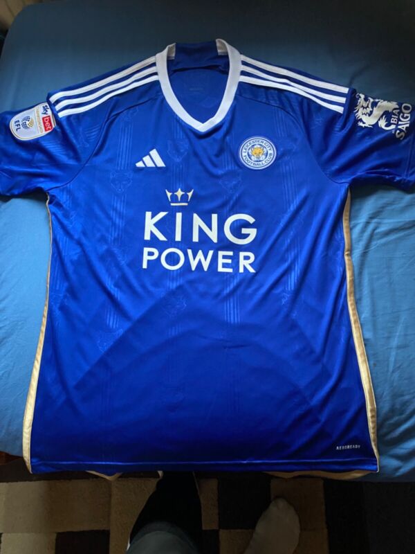 leicester city shirt home 23/24 vardy number9 on the back size L for sale on Ebay