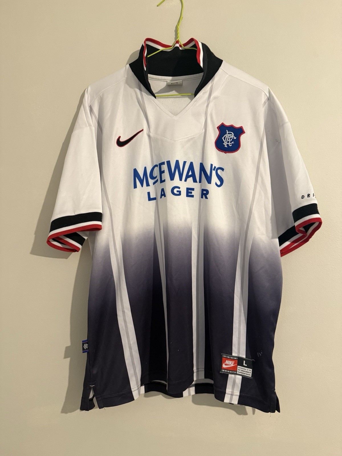 Authentic Rangers Away Shirt Size L VGC for sale on Ebay
