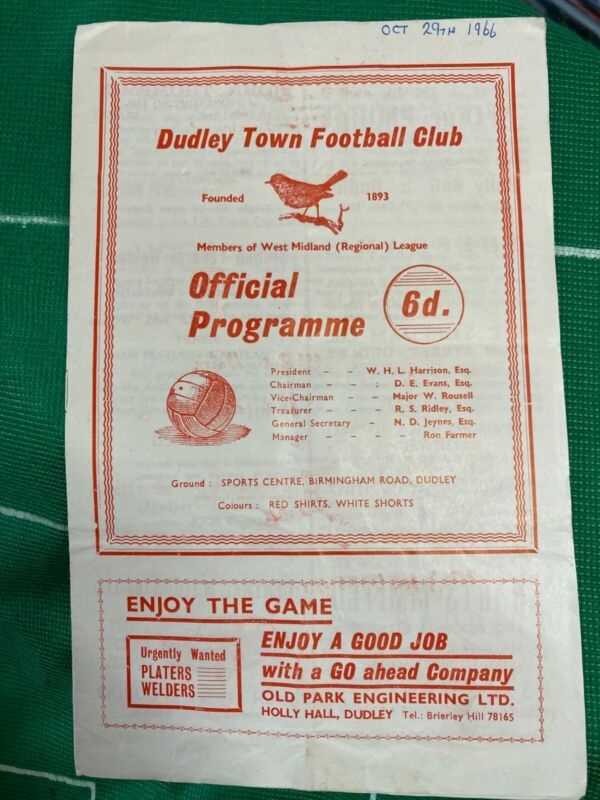Dudley Town v Wolves 'A'  1966 1966/67 West Midlands League small press cutting for sale on Ebay