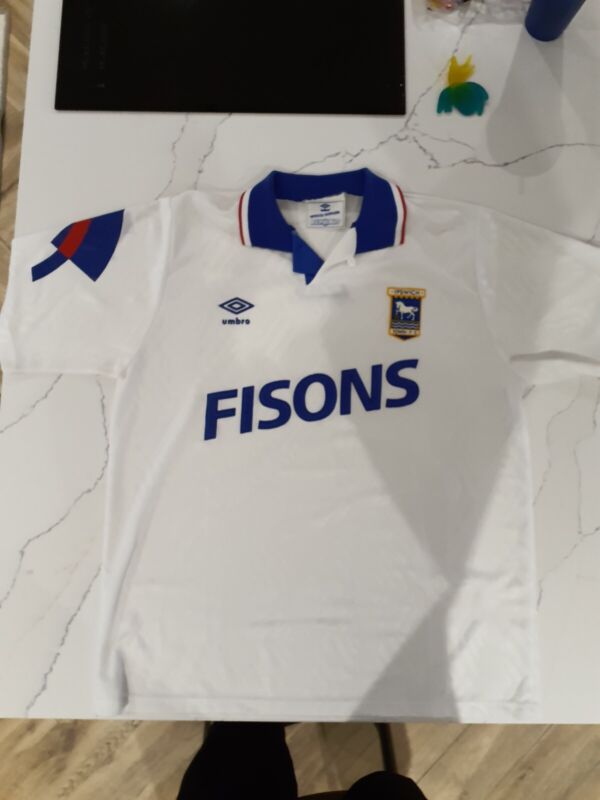 ipswich football town football away shirt large 1991-93 for sale on Ebay