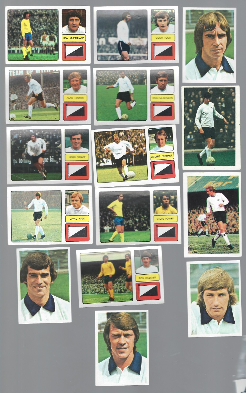 VINTAGE  1970`s FKS UNUSED DERBY COUNTY -15 STICKER LOT - EXCELLENT CONDITION for sale on Ebay