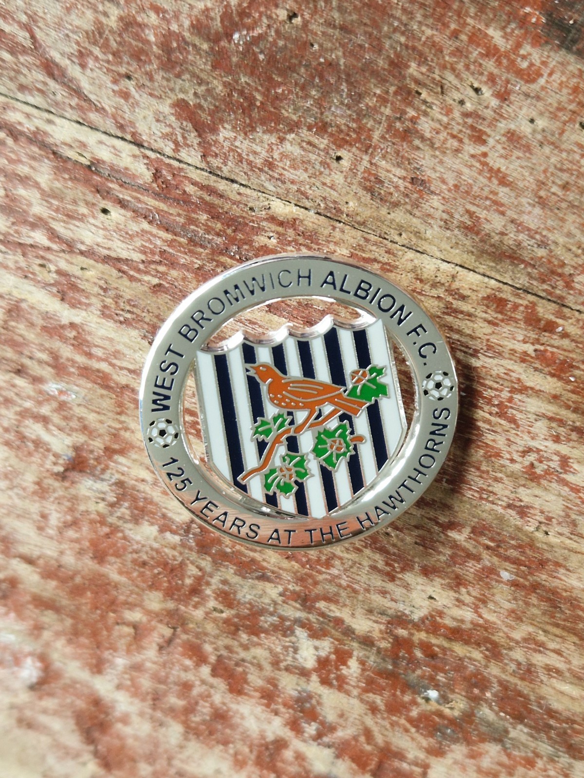 WEST BROMWICH ALBION F C - 125 YEARS  THE HAWTHORNS  RARE  FOOTBALL  PIN  BADGE  for sale on Ebay