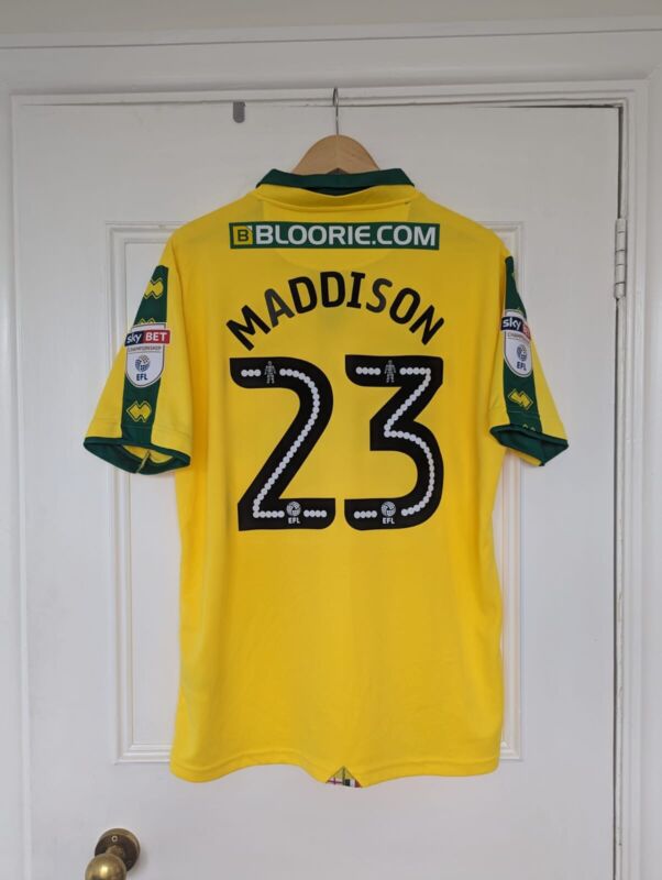 Norwich 2017/2018 Home Football Shirt, MADDISON 23, XL for sale on Ebay