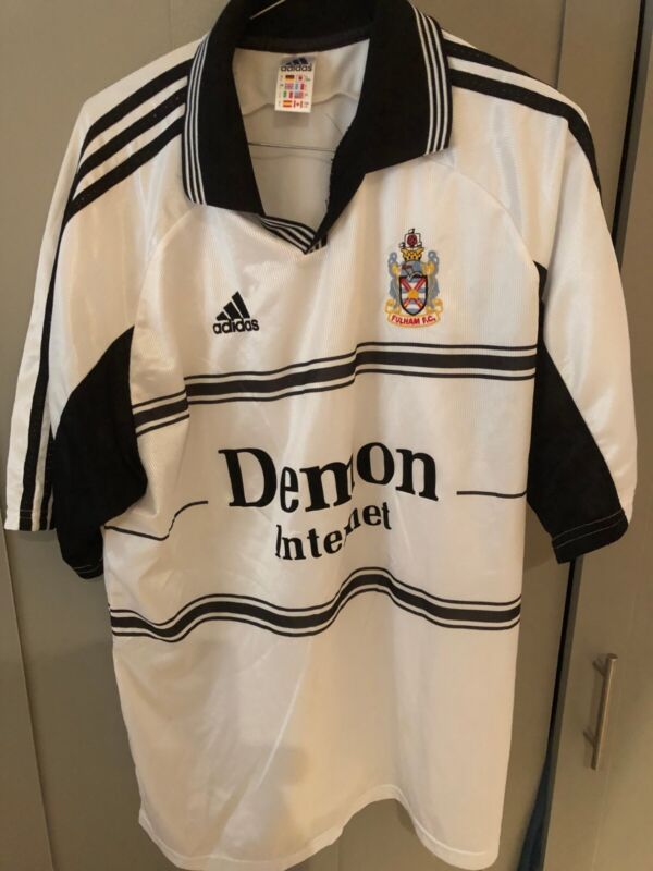 Fulham FC Home Shirt 1998 with original badge. Large Adult. excellent condition for sale on Ebay