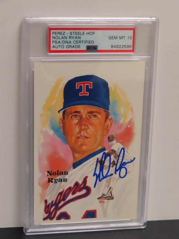 Perez Steele Nolan Ryan Signed Auto Autograph #/10000 PSA DNA 10 Rangers for sale on Ebay