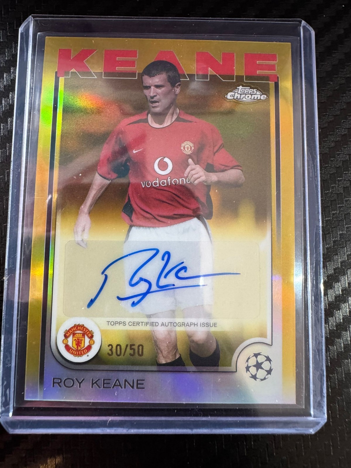 Roy Keane /50 Auto Manchester United ROI Ireland Topps UCC Chrome  for sale on Ebay