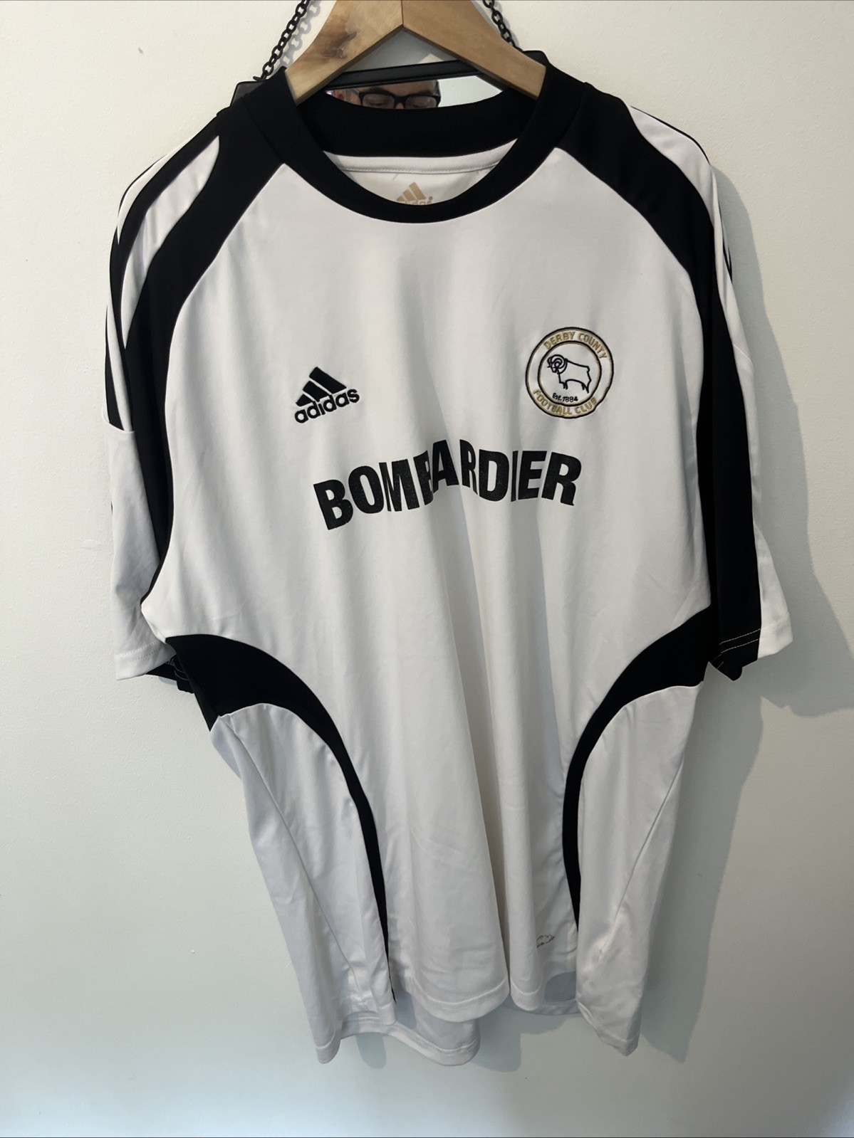 Derby County Home Shirt 08/09 By Adidas. In Worn Condition. XXL for sale on Ebay