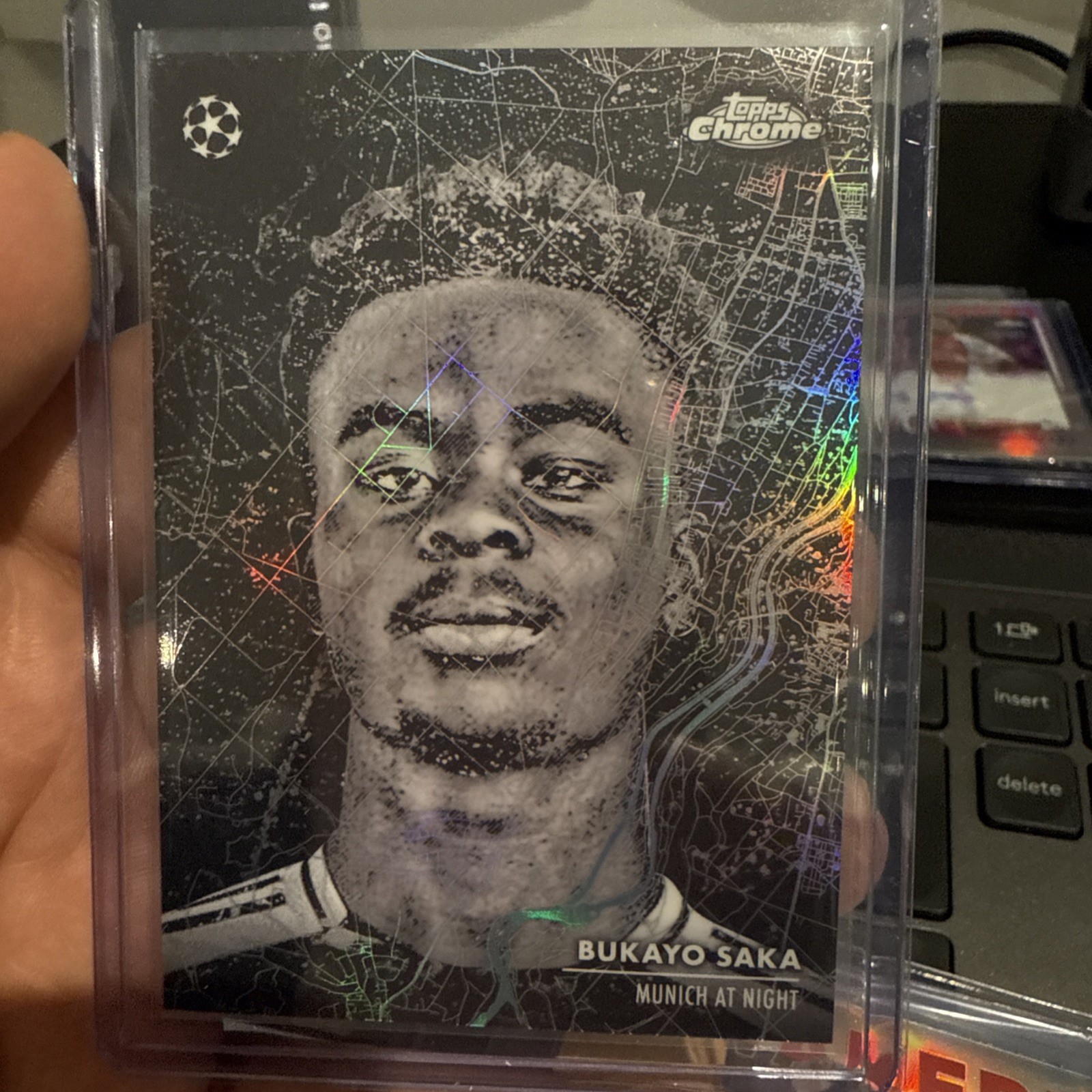 Topps Chrome 24/25 Case Hit Munich At Night Bukayo Saka Arsenal for sale on Ebay