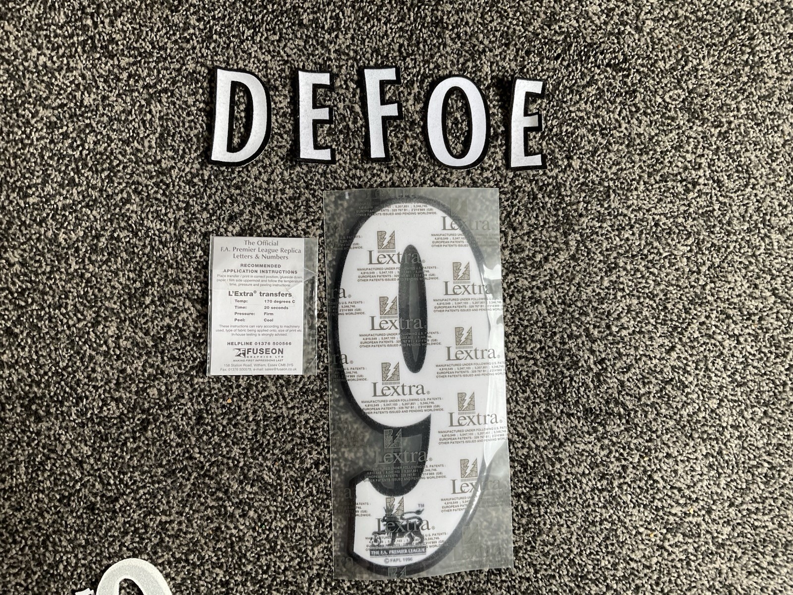 West ham united Shirt Jersey NameSet replica DEFOE 9 1997-2007 Official lextra for sale on Ebay