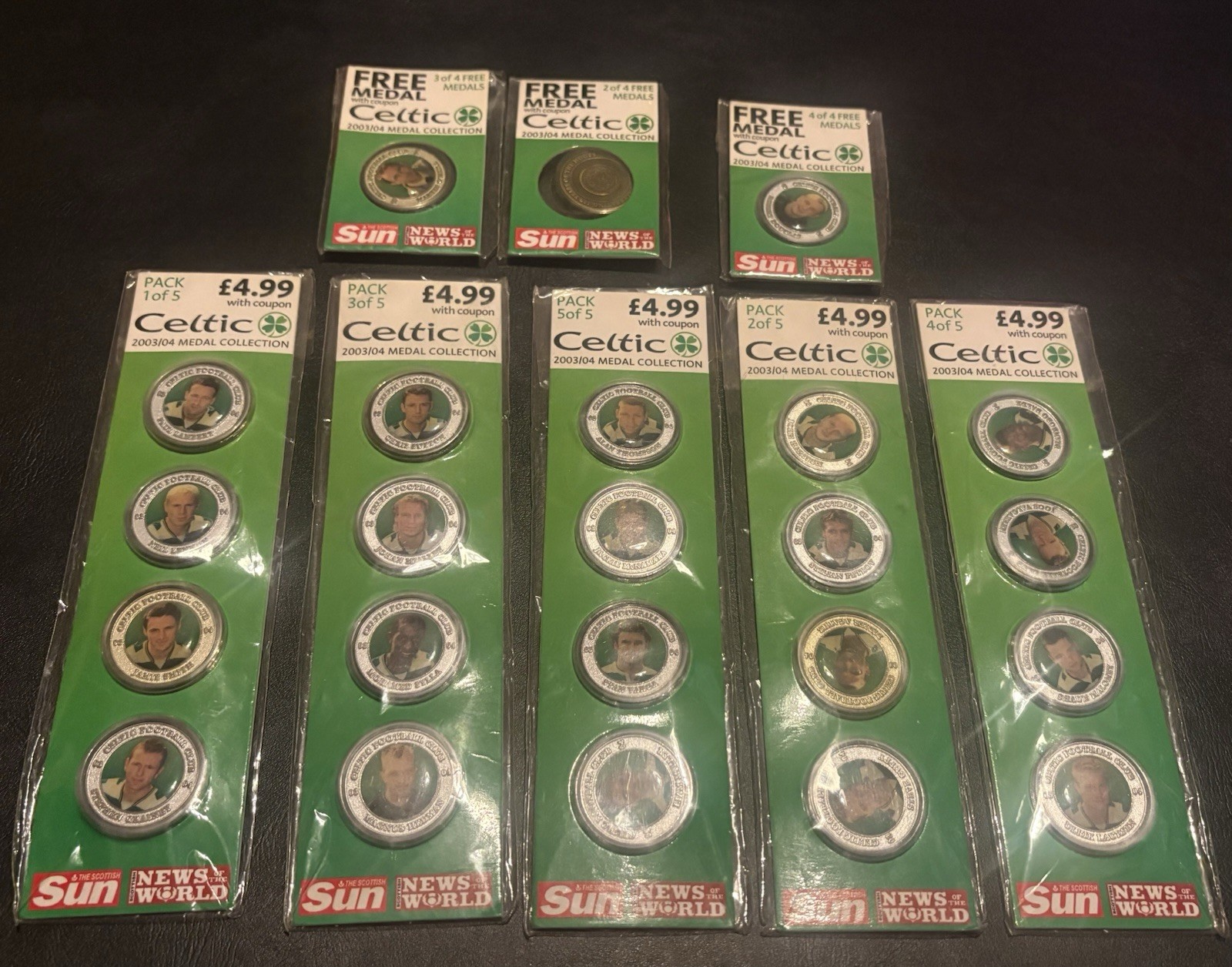 Celtic Fc Football 2003/04 Medal Collection Incomplete Set Sealed RARE for sale on Ebay
