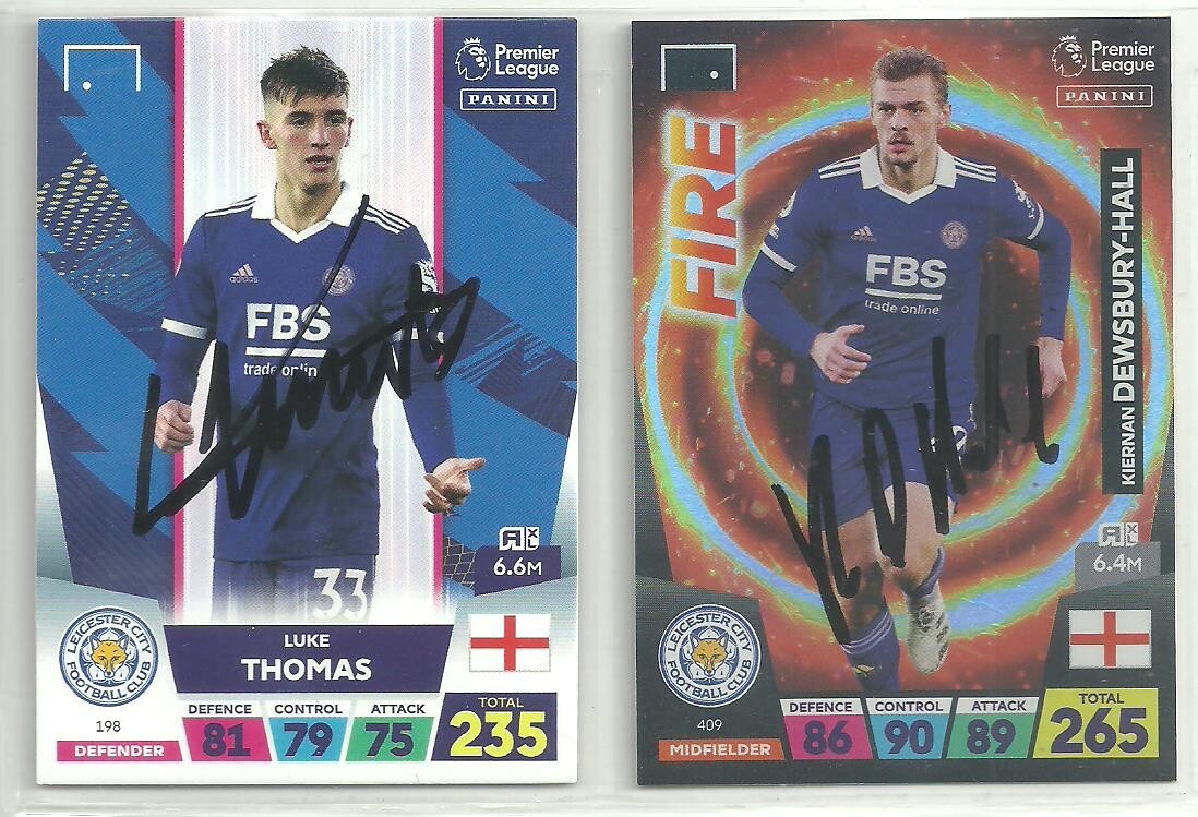 2 x LEICESTER CITY - Signed Panini 2023 Cards for sale on Ebay