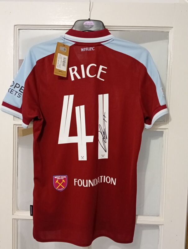 West Ham United Signed Declan Rice Shirt for sale on Ebay