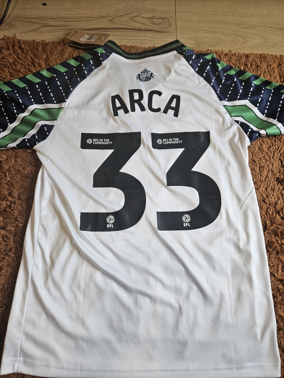 Sunderland Hummel Away Shirt 2024-25  Adult Small BNWT #33 Arca  for sale on Ebay