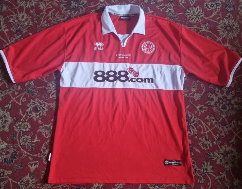VINTAGE AUTHENTIC MIDDLESBROUGH 2004 CARLING CUP WINNERS SHIRT SIZE XXXL for sale on Ebay