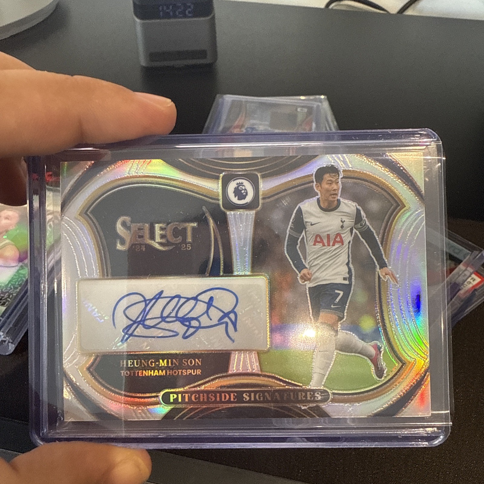 Select EPL 24/25 Pitchside Signatures Heung - Min Son Auto Tottenham Base for sale on Ebay
