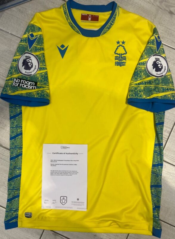 Nottingham Forest 2022/2023 match worn away shirt - Biancone for sale on Ebay