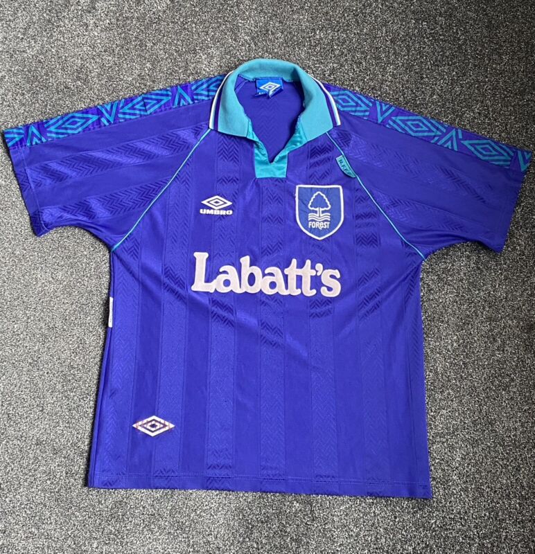 Nottingham Forest Football Shirt 93-95 Away Official Umbro Kit NFFC Size: Large for sale on Ebay
