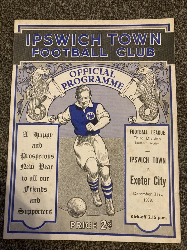 Ipswich V Exeter 1938/9 for sale on Ebay