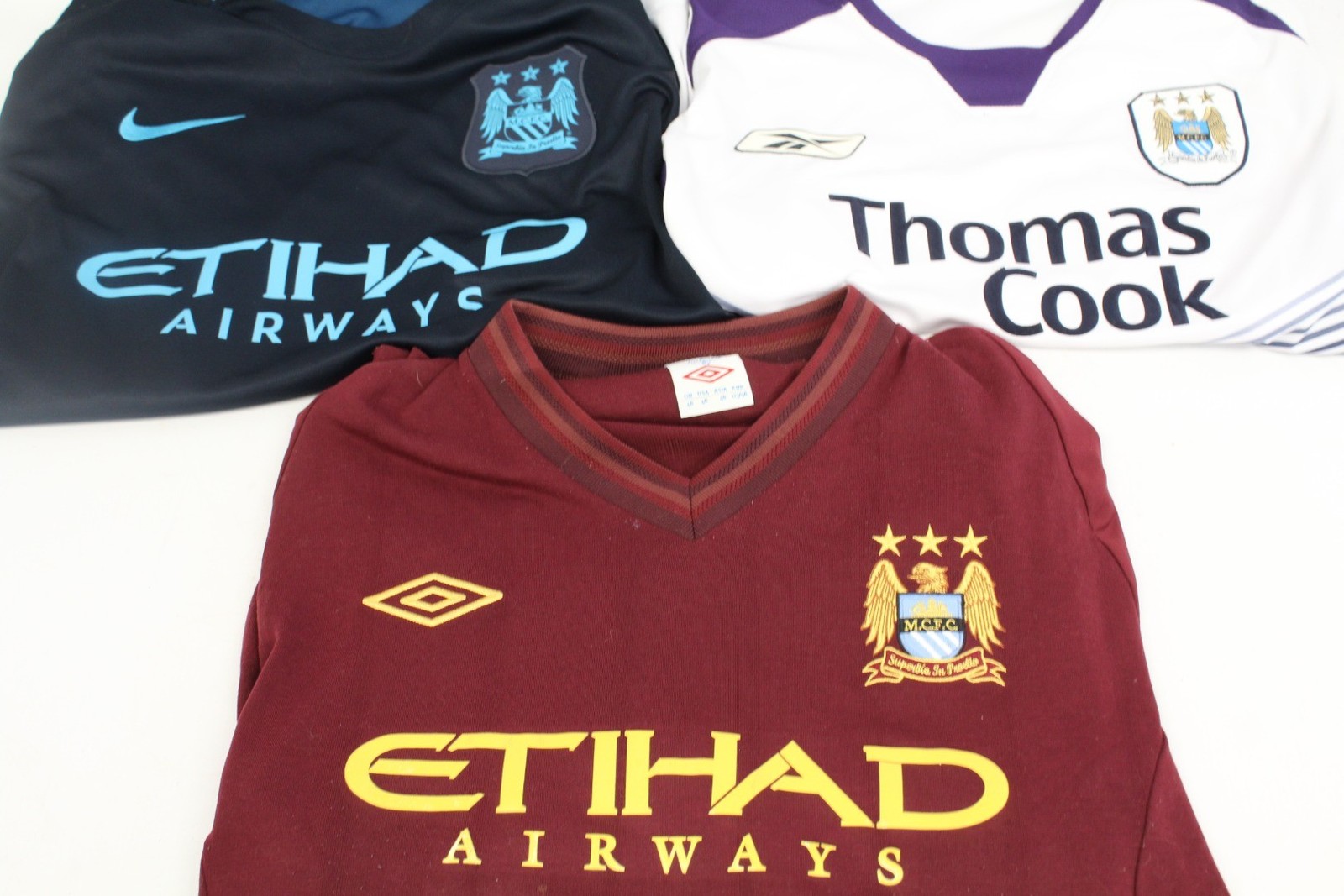JOBLOT Men's x3 Manchester City Football Jersey Different Colours Size M - SB8 for sale on Ebay
