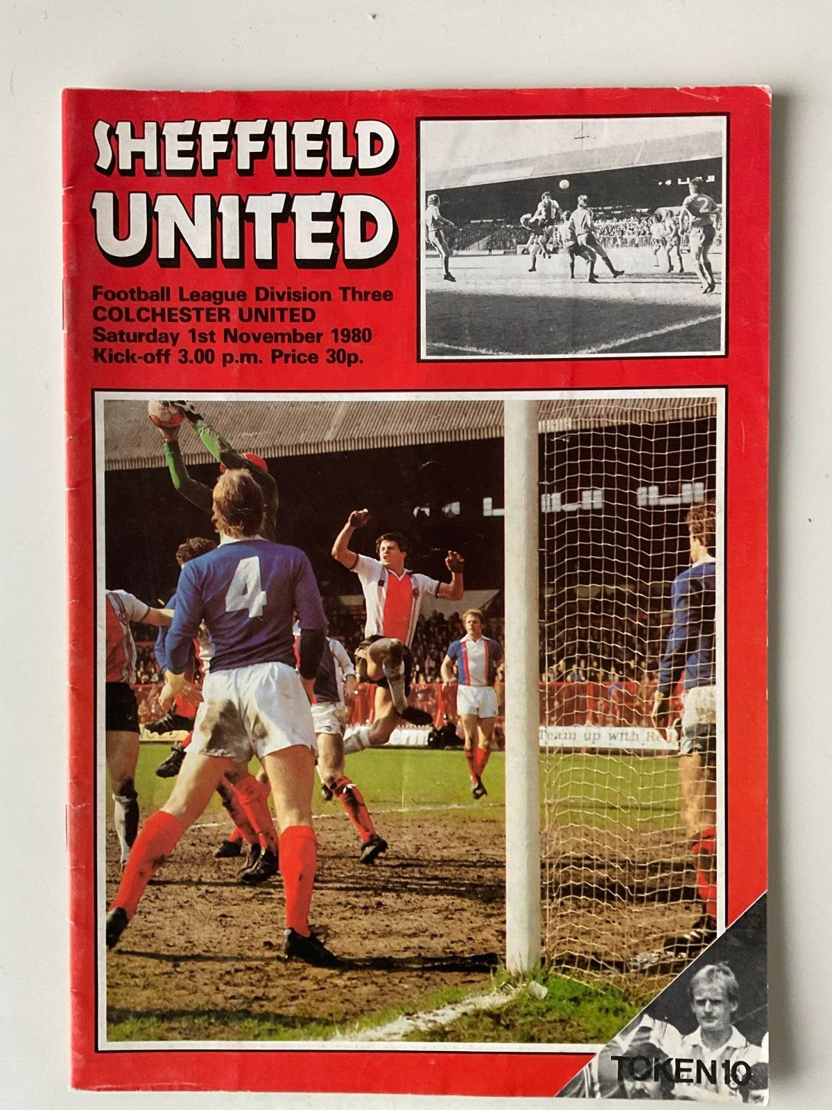SHEFFIELD UNITED V COLCHESTER UNITED. 1ST NOVEMBER 1980. DIVISION THREE. for sale on Ebay