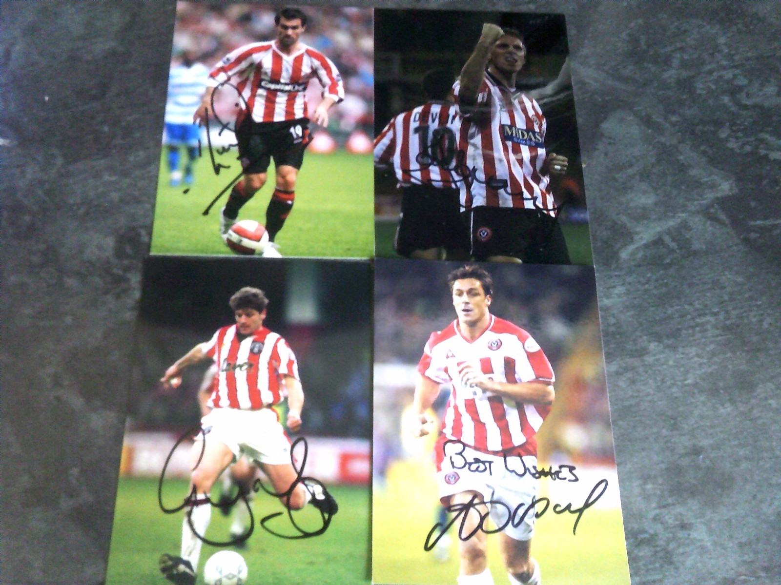 Signed Sheffield United Football Player Photographs x 4 Set 2 for sale on Ebay